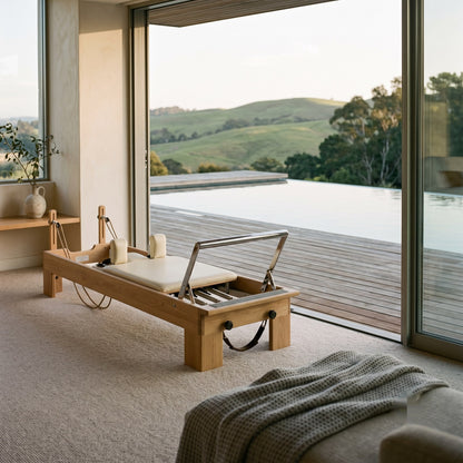 The Serelle Reformer by the pool deck